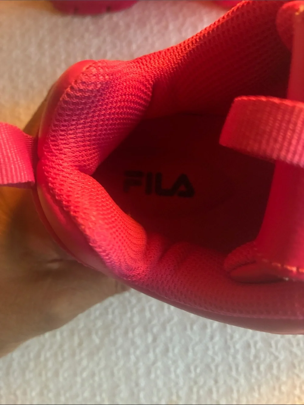 FILA WOMENS WEDGE PINK SNEAKER EMBROIDERED FILA LOGOS 8 CUSHION COMFORT